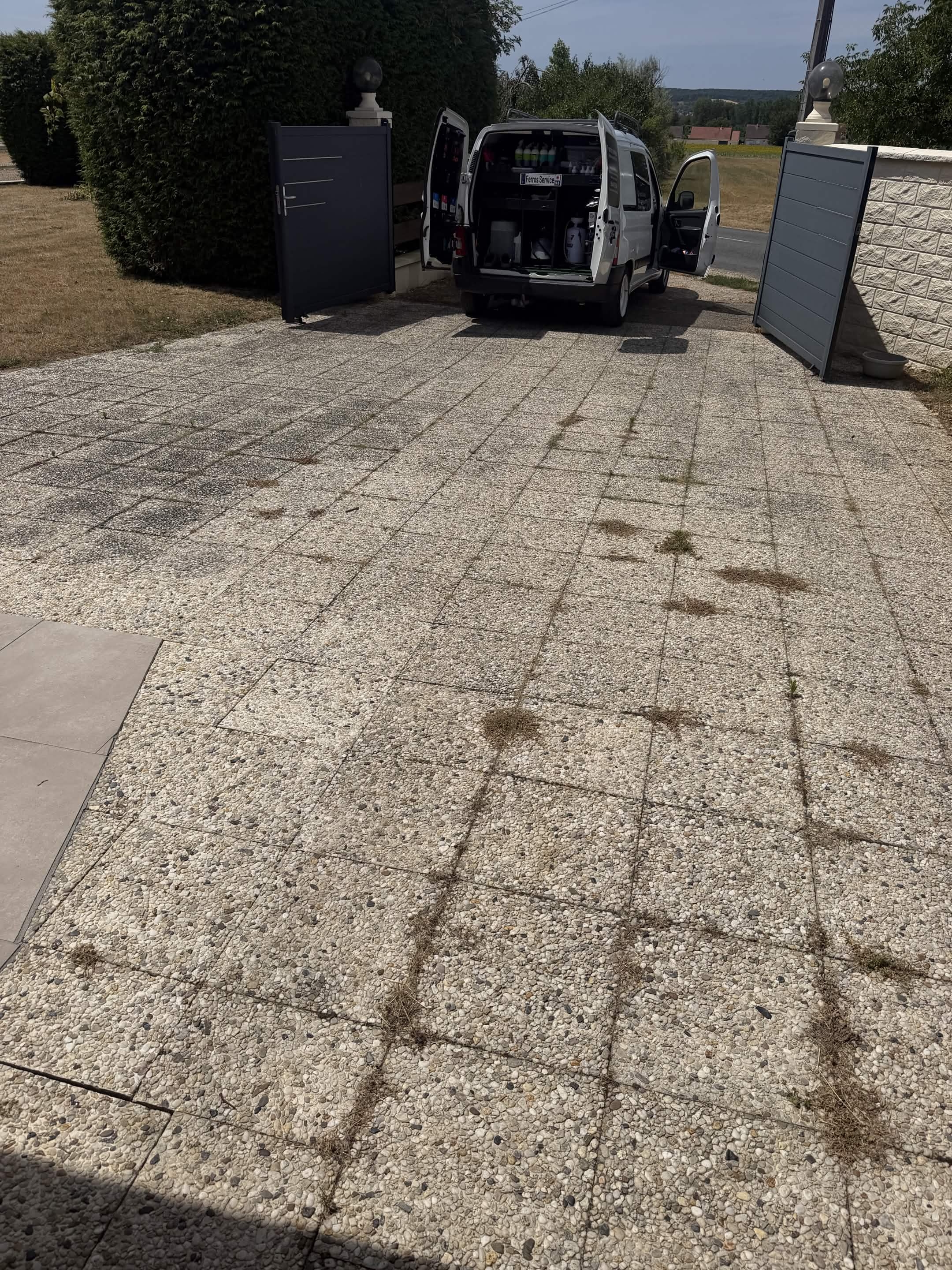 Avant nettoyage terrasse